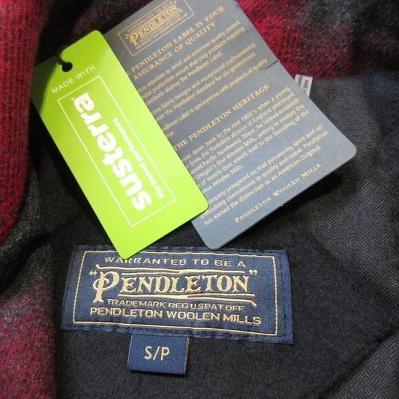 NWT Pendleton Men's Longmont in Red Ombre Plaid Wool Blend Shirt Jacket S - Picture 3 of 8